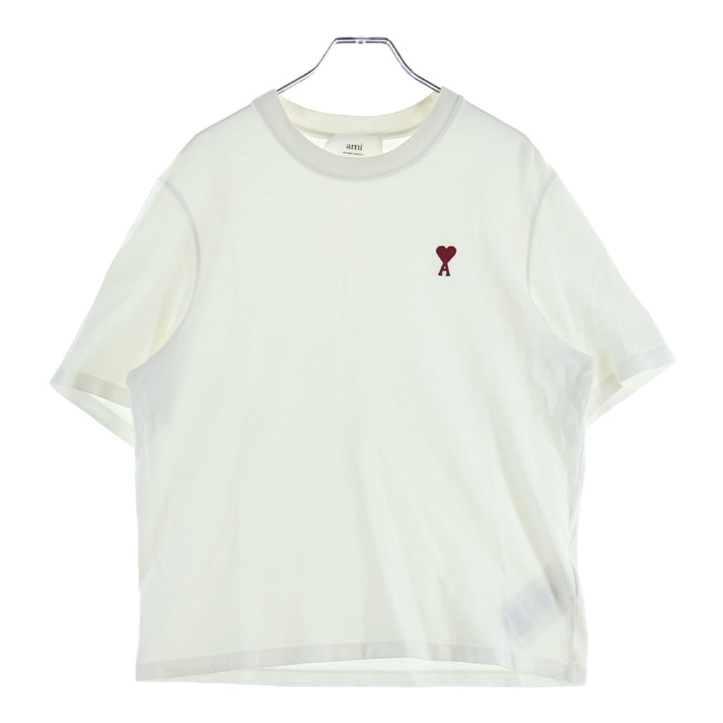 AMI Alexandre Mattiussi(アミアレクサンドルマテュッシ) T-Shirt ハートロゴ 半袖Tシャツ ホワイト BFUTS005.726