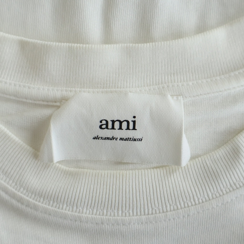 AMI Alexandre Mattiussi(アミアレクサンドルマテュッシ) T-Shirt ハートロゴ 半袖Tシャツ ホワイト BFUTS005.726
