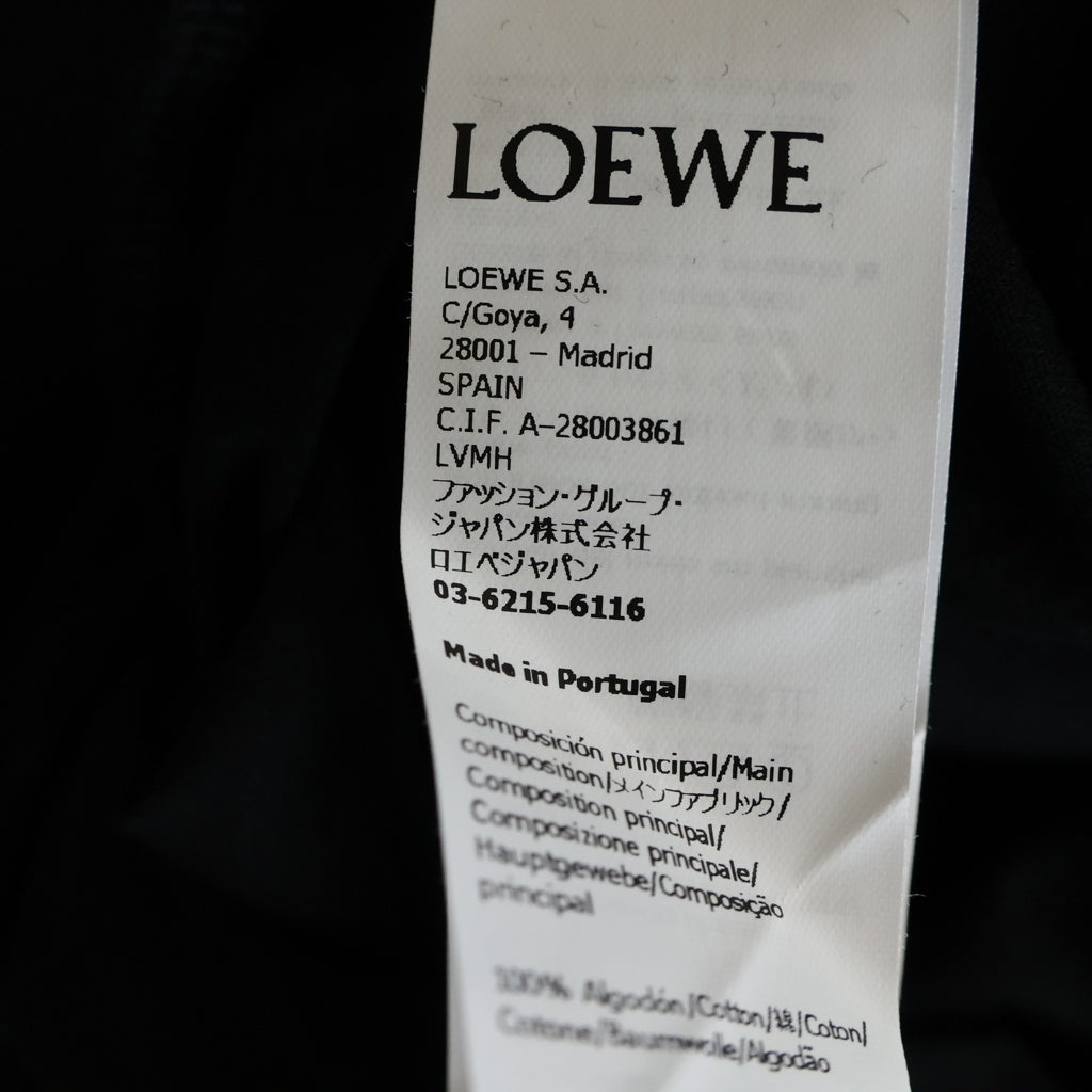 LOEWE(ロエベ) T-Shirt グリッチ アナグラムロゴ刺繍 半袖Tシャツ ブラック H526Y22J61