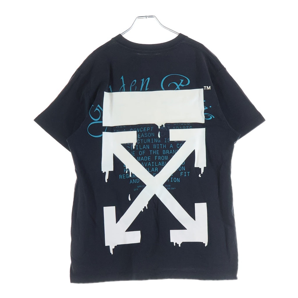OFF-WHITE(オフホワイト) 18SS Dripping Arrow T-Shirt 半袖Tシャツ ブラック OMAA038R20185005