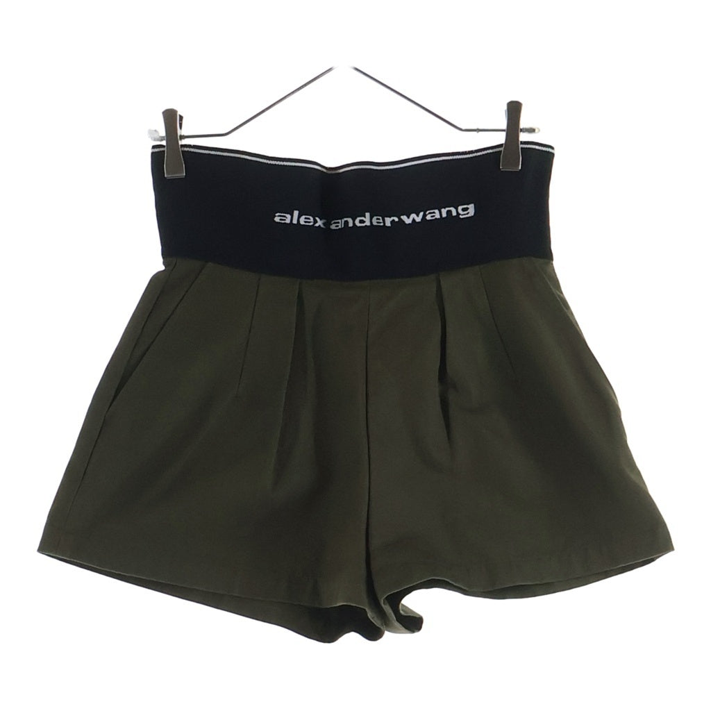ALEXANDER WANG(アレキサンダーワン) Safari Shorts ウエストロゴ ショーツ ハーフパンツ カーキ レディース 1WC1224450