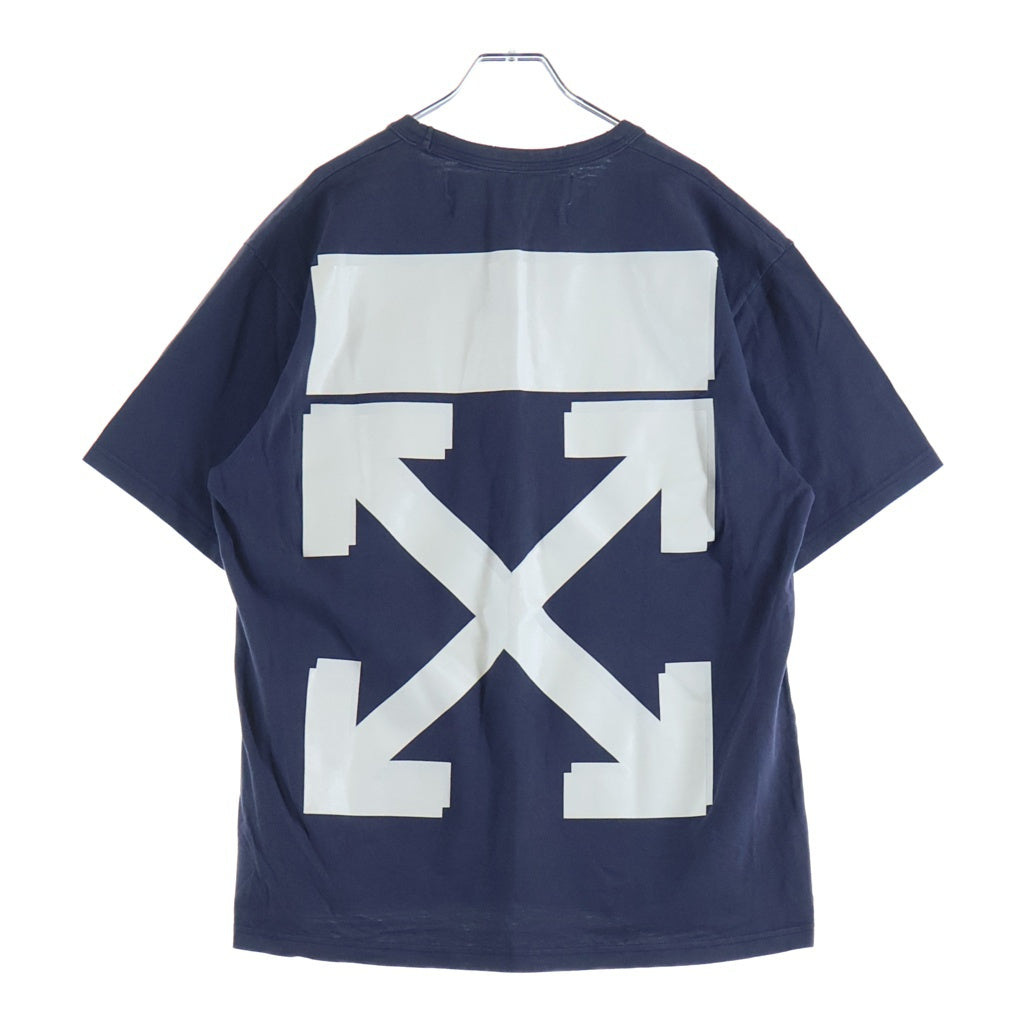 OFF-WHITE(オフホワイト) 18SS ×Champion T-Shirt チャンピオン ロゴ刺繍半袖Tシャツ ネイビー OMAA029S18874050