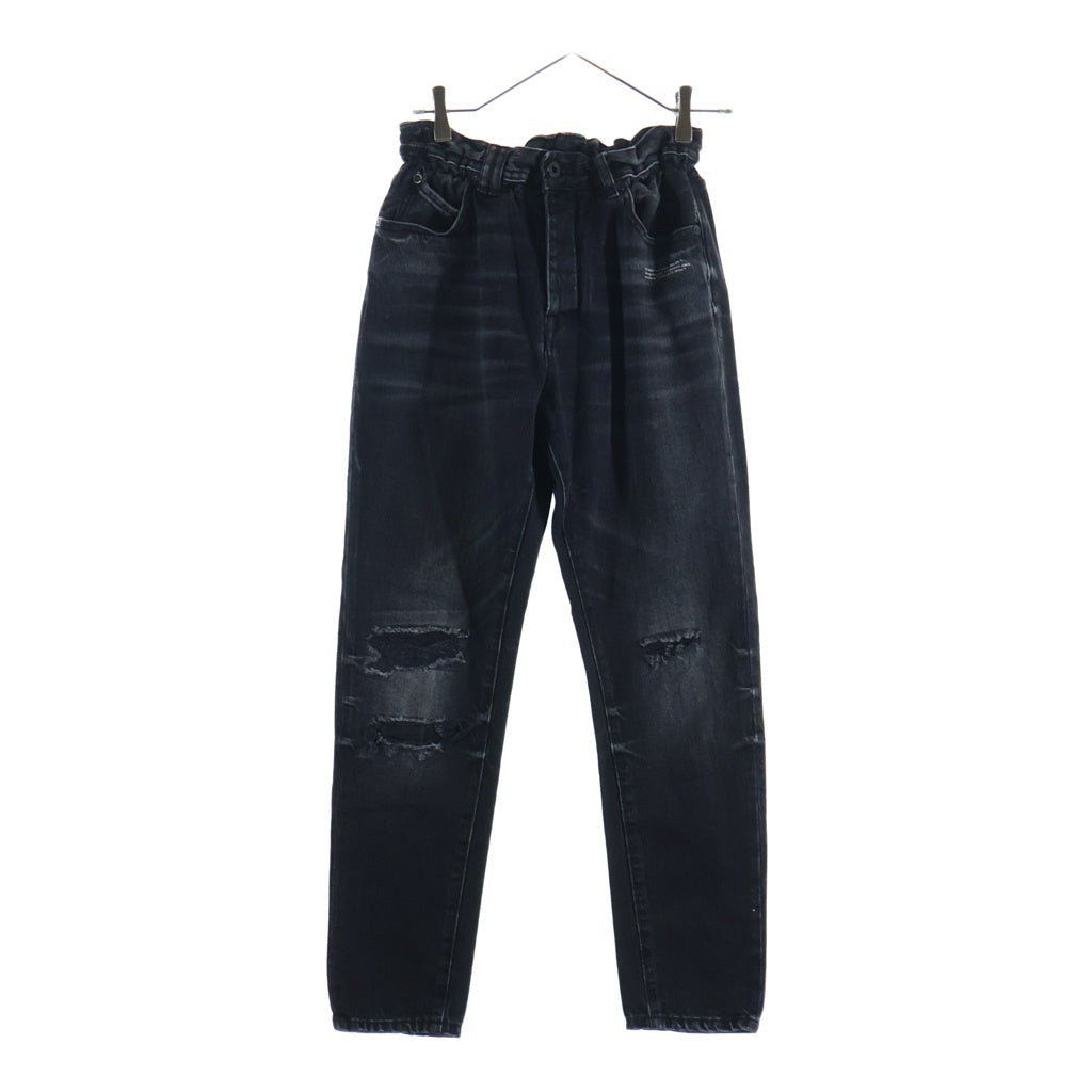 OFF-WHITE(オフホワイト) 19SS Belt Denim Pants ダメージ加工 デニムパンツ グレー OMYA005S19C27025