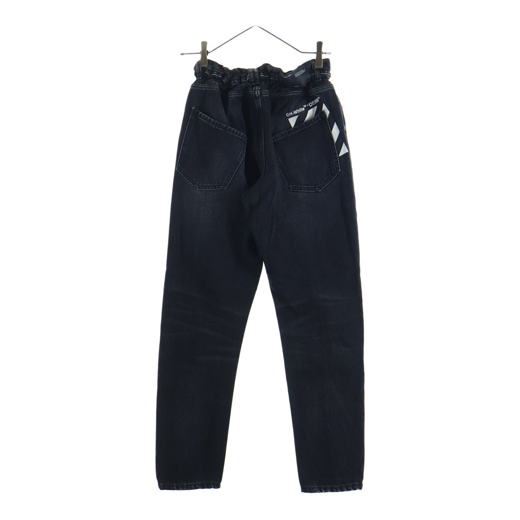 OFF-WHITE(オフホワイト) 19SS Belt Denim Pants ダメージ加工 デニムパンツ グレー OMYA005S19C27025