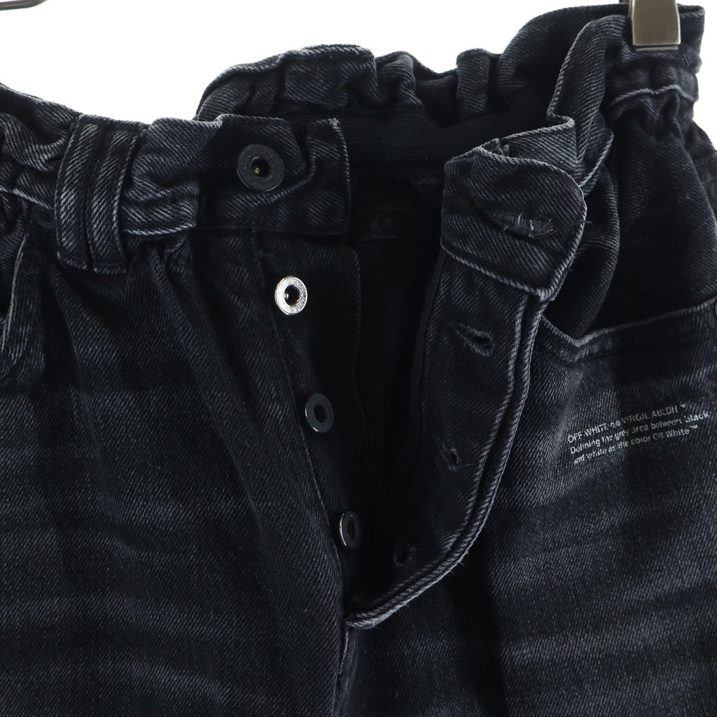 OFF-WHITE(オフホワイト) 19SS Belt Denim Pants ダメージ加工 デニムパンツ グレー OMYA005S19C27025