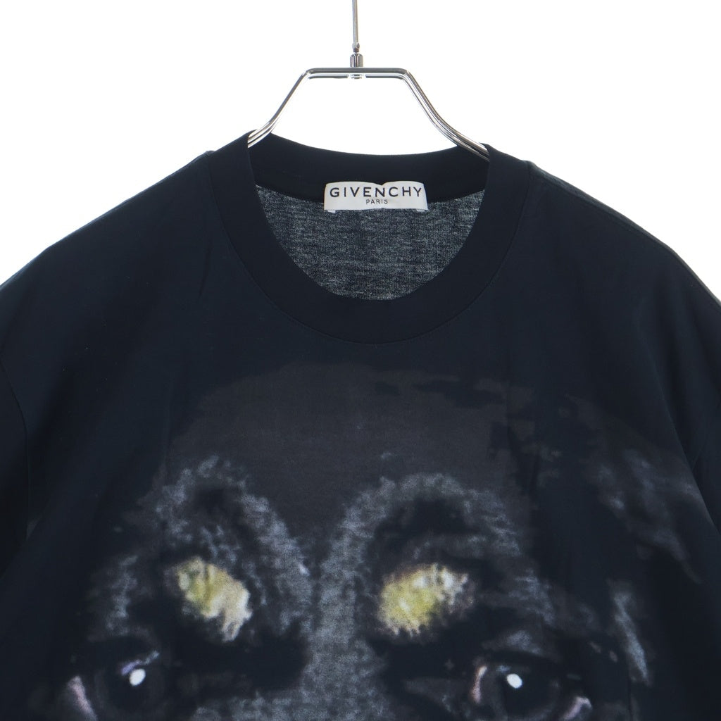 GIVENCHY(ジバンシィ) 18SS Rottweiler T-Shirt ロットワイラー ドッグプリント半袖Tシャツ ブラック BM705L3Y1P
