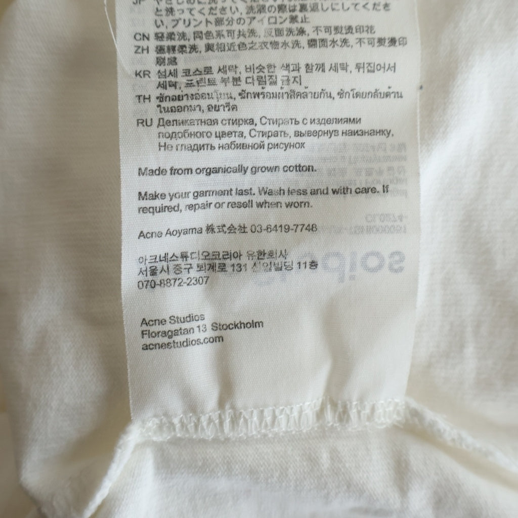 Acne Studios(アクネ ストゥディオズ) T-Shirt ロゴプリント 半袖Tシャツ ホワイト FN-UX-TSHI000051