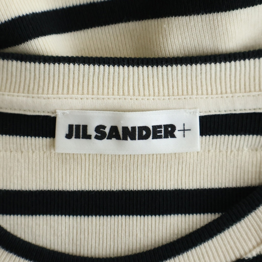 JIL SANDER +(ジルサンダープラス) 21SS T-Shirt ボーダー半袖Tシャツ アイボリー JPPU707524