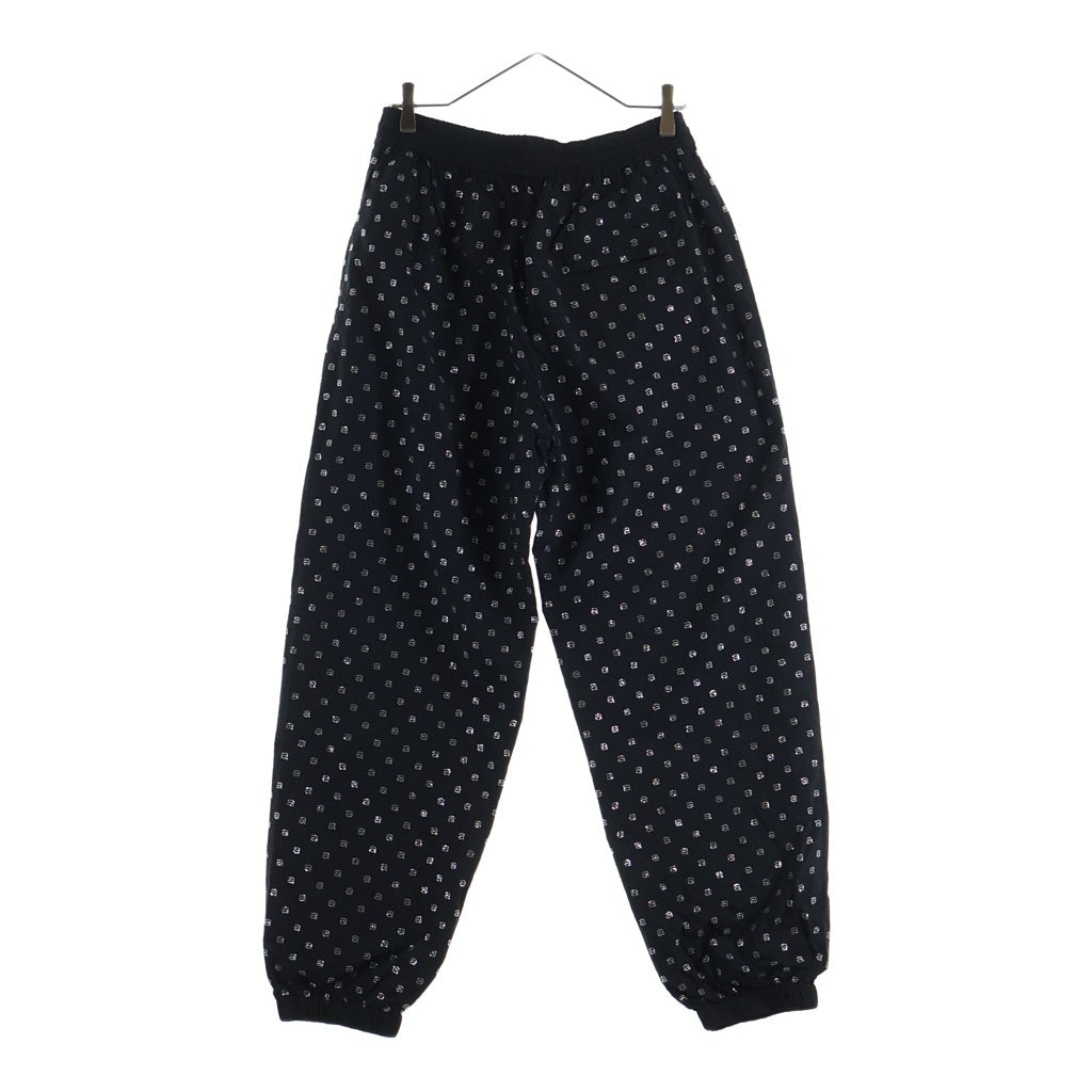 ALEXANDER WANG(アレキサンダーワン) Crystal Jogger Pants ラインストーン装飾 ナイロンパンツ ブラック 1WC2234580