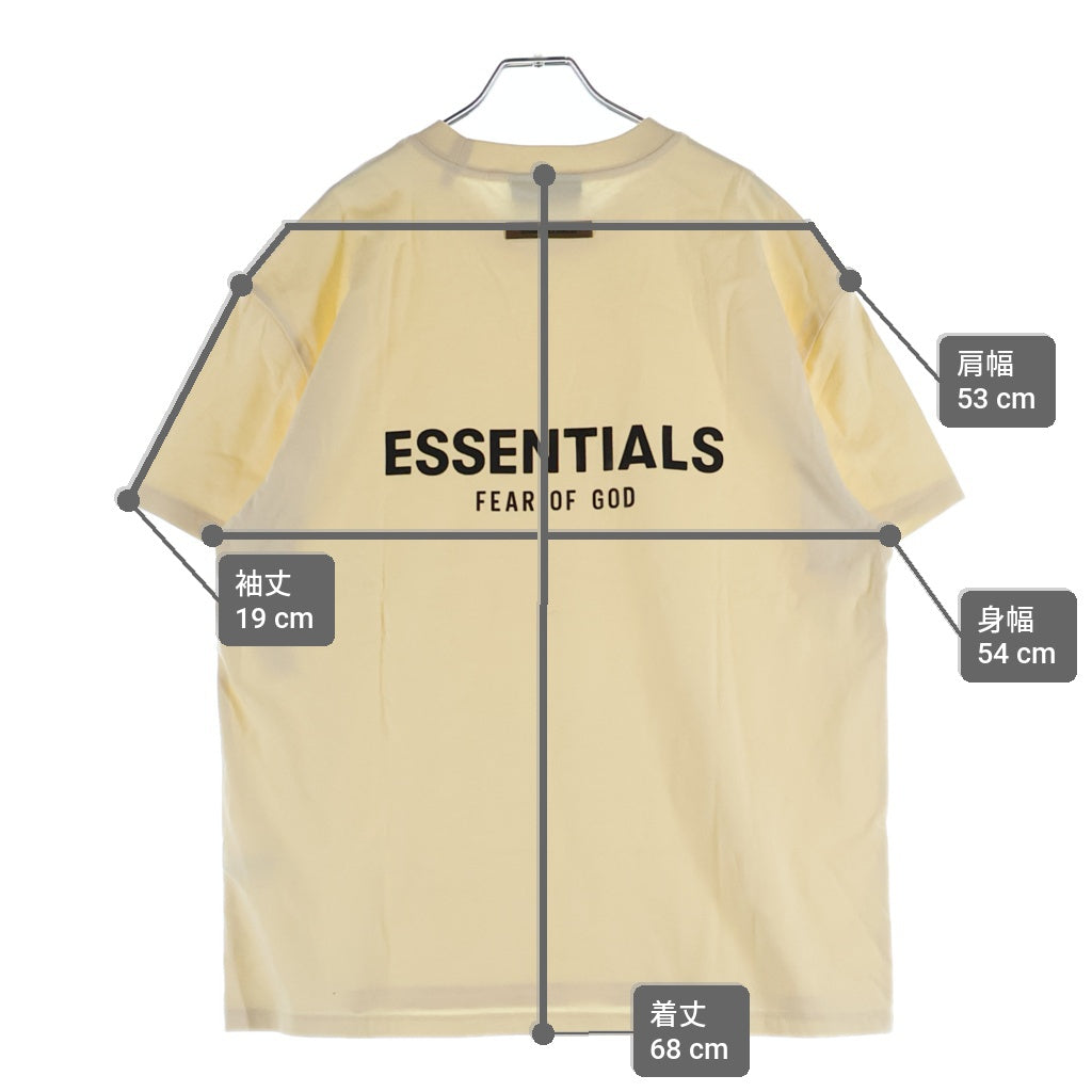 FEAR OF GOD ESSENTIALS(フィアオブゴッド エッセンシャルズ) S/S T-SHIRT ラバーロゴ 半袖Tシャツ アイボリー