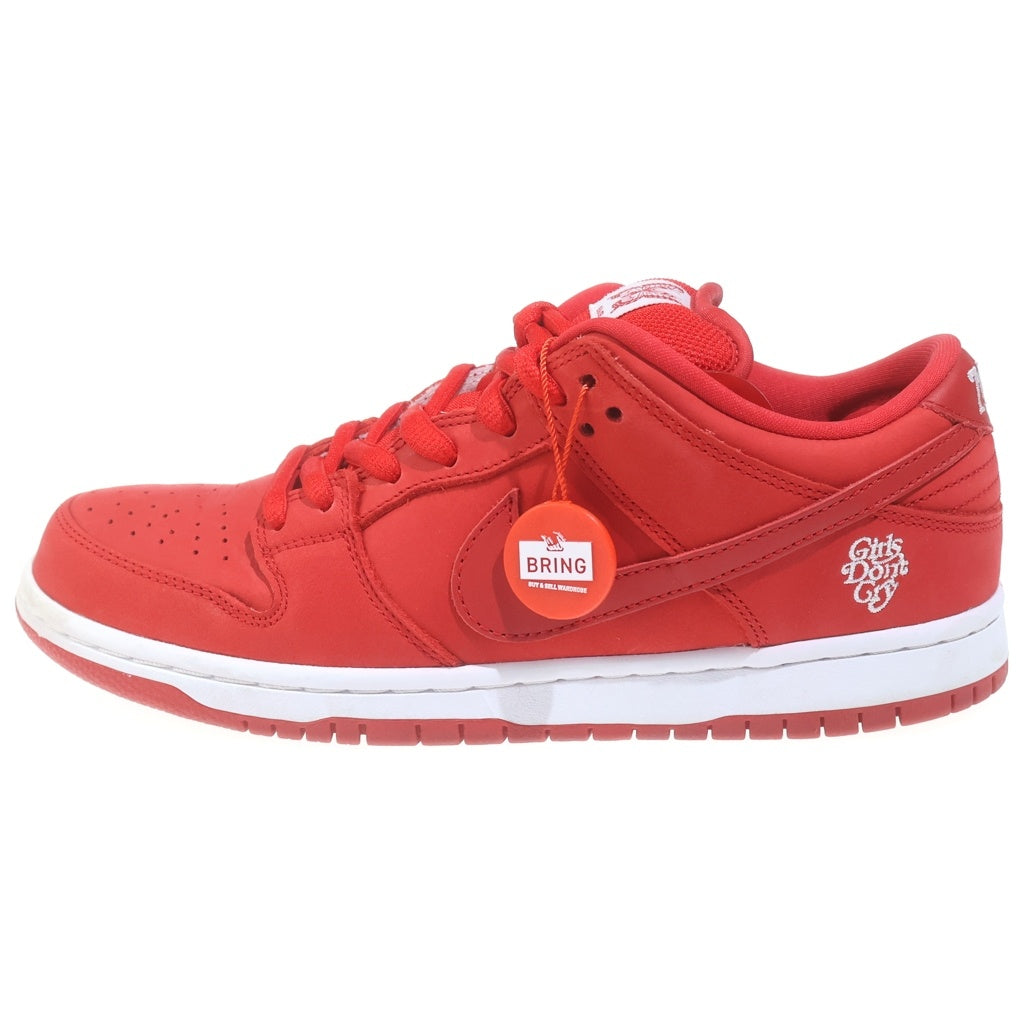 NIKE(ナイキ) ×Girls Don't Cry SB DUNK LOW PRO QS BQ6832-600×ガールズドントクライ ダンク ローカットスニーカー レッド US8.5/26.5cm