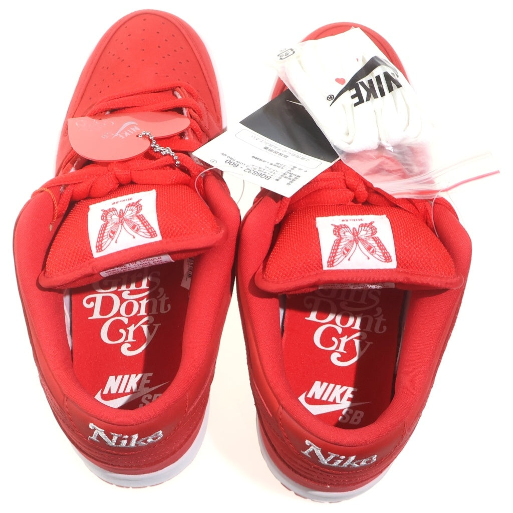 NIKE(ナイキ) ×Girls Don't Cry SB DUNK LOW PRO QS BQ6832-600×ガールズドントクライ ダンク ローカットスニーカー レッド US8.5/26.5cm