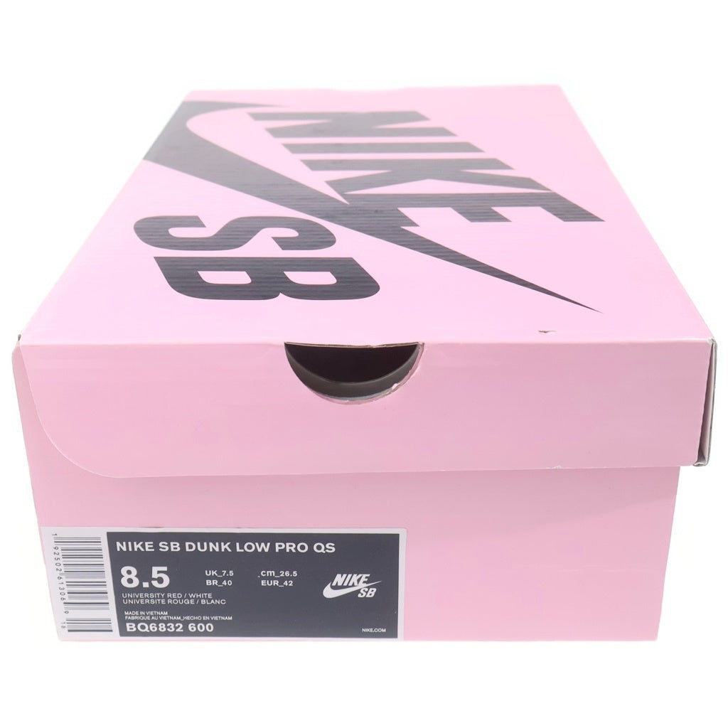 NIKE(ナイキ) ×Girls Don't Cry SB DUNK LOW PRO QS BQ6832-600×ガールズドントクライ ダンク ローカットスニーカー レッド US8.5/26.5cm