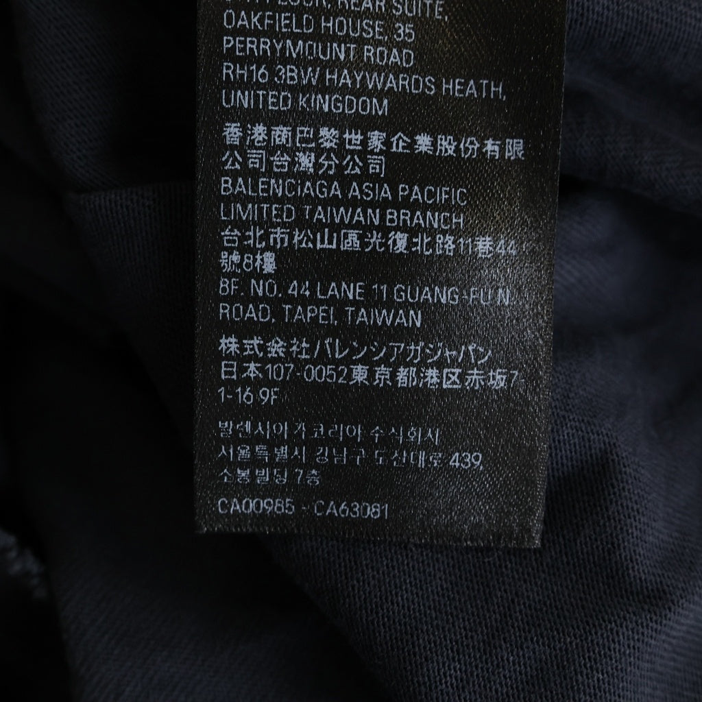 BALENCIAGA(バレンシアガ) BBロゴ デストロイ加工 半袖Tシャツ カットソー 739028 TOVN8 ブラック