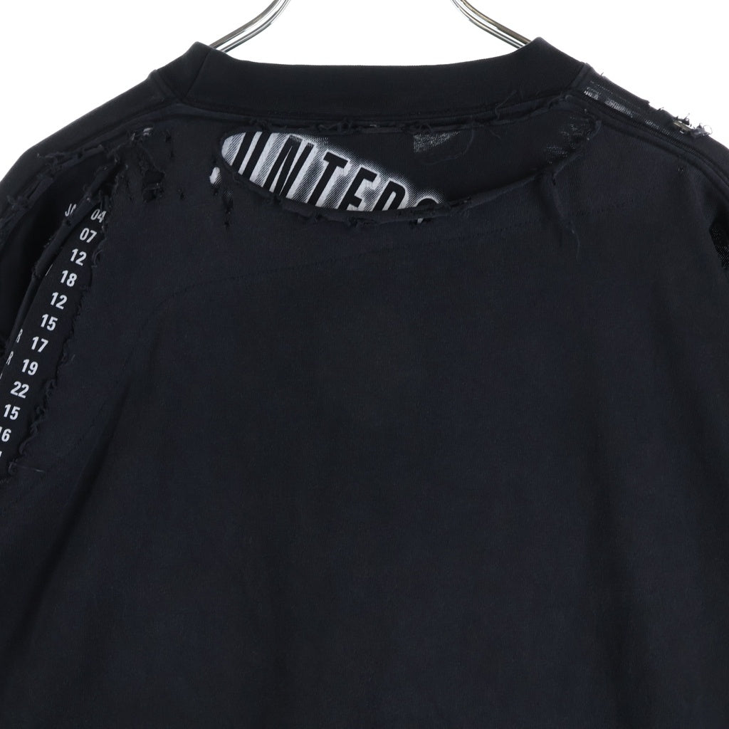 BALENCIAGA(バレンシアガ) 22SS OVERSIZED REPAIRED 704056 TMVA5 オーバーサイズ リペア 半袖Tシャツカットソー ブラック