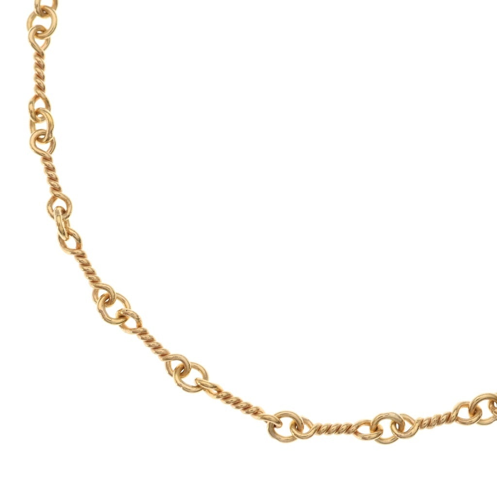 CHROME HEARTS(クロムハーツ) 22K NECKCHAIN T20 ツイストチェーンネックレス 20inch ゴールド BCA015