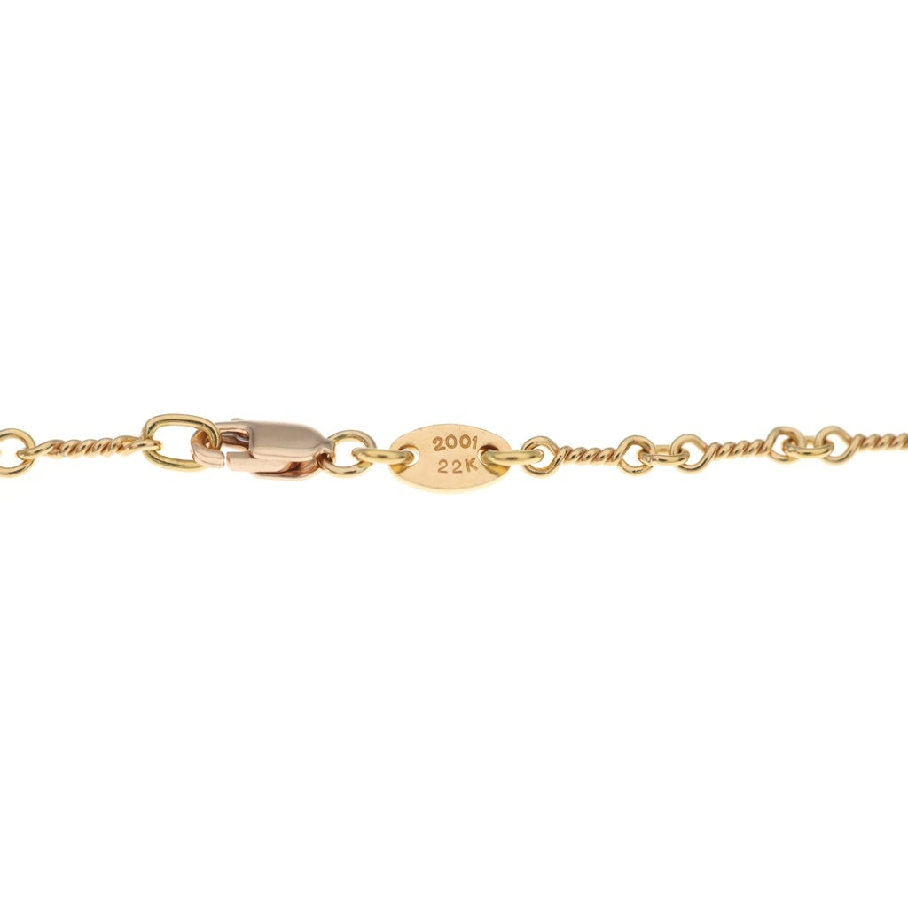 CHROME HEARTS(クロムハーツ) 22K NECKCHAIN T20 ツイストチェーンネックレス 20inch ゴールド BCA015