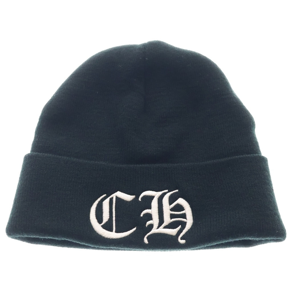 CHROME HEARTS(クロムハーツ) CH Logo Embroidery Acrylic Beanie CHロゴ刺繍ビーニー ニット帽 ブラック