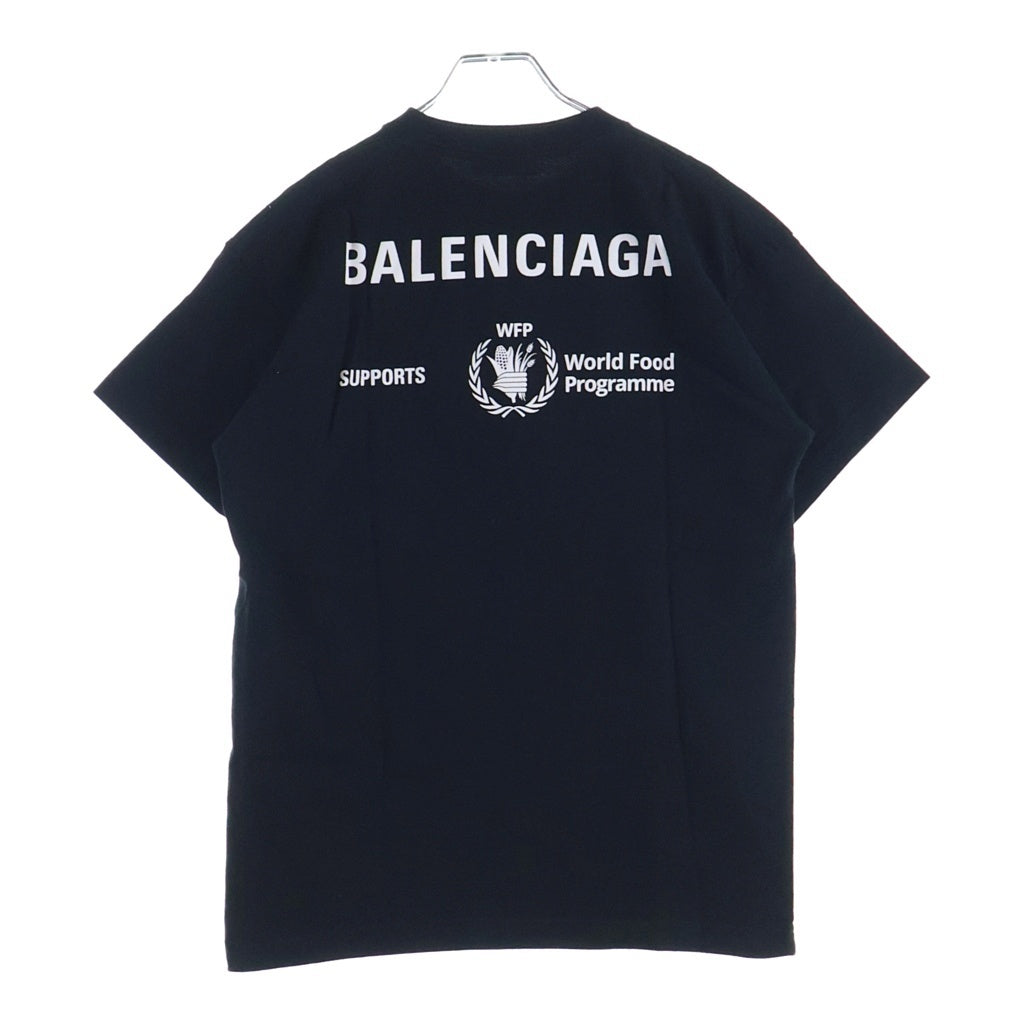 BALENCIAGA(バレンシアガ) WORLD FOOD PROGRAMME 612965 THV84 WFP プリントTシャツ 半袖カットソー ブラック