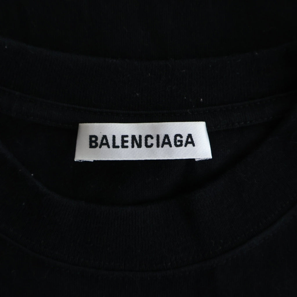 BALENCIAGA(バレンシアガ) WORLD FOOD PROGRAMME 612965 THV84 WFP プリントTシャツ 半袖カットソー ブラック