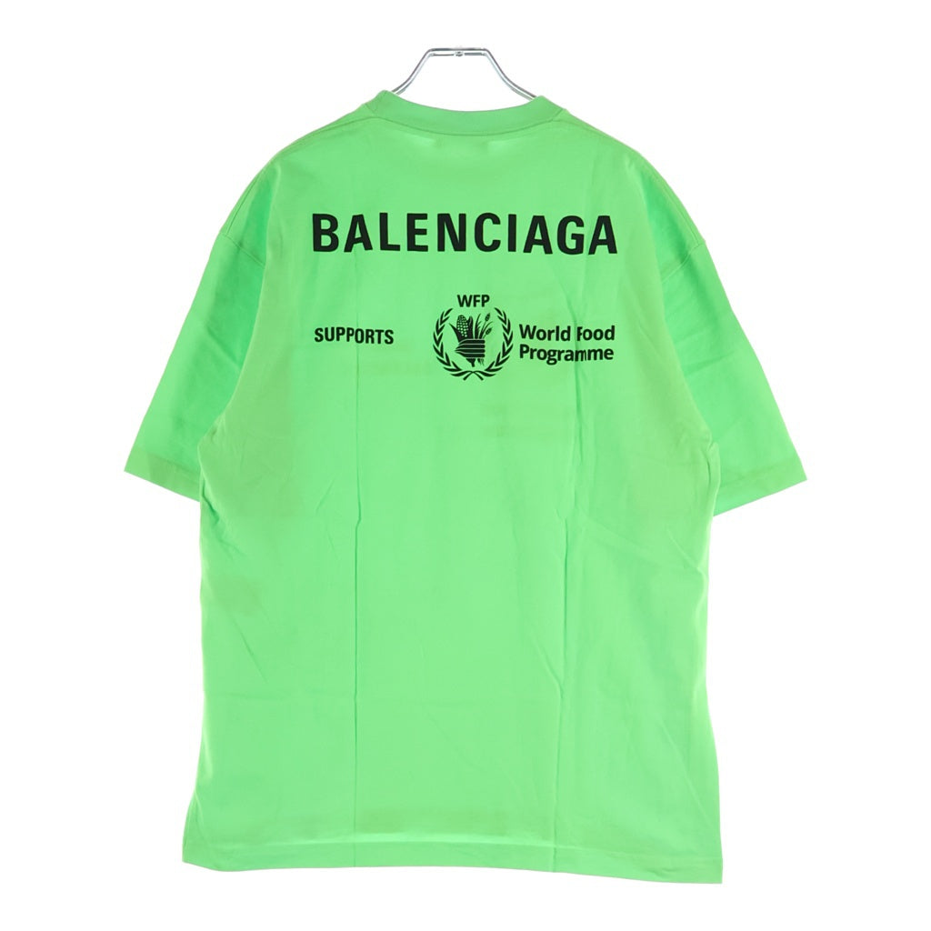 BALENCIAGA(バレンシアガ) WORLD FOOD PROGRAMME 612965 THV84 WFP プリントTシャツ 半袖カットソー グリーン