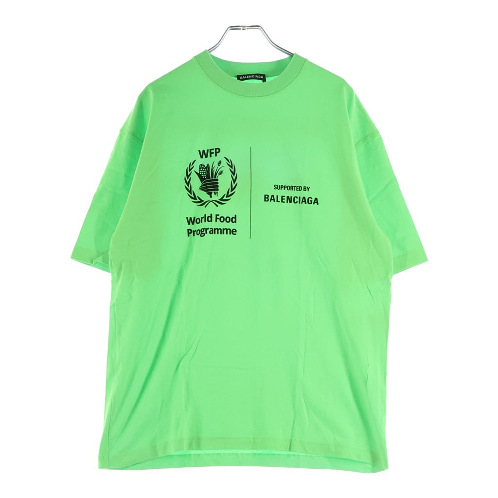 BALENCIAGA(バレンシアガ) WORLD FOOD PROGRAMME 612965 THV84 WFP プリントTシャツ 半袖カットソー グリーン