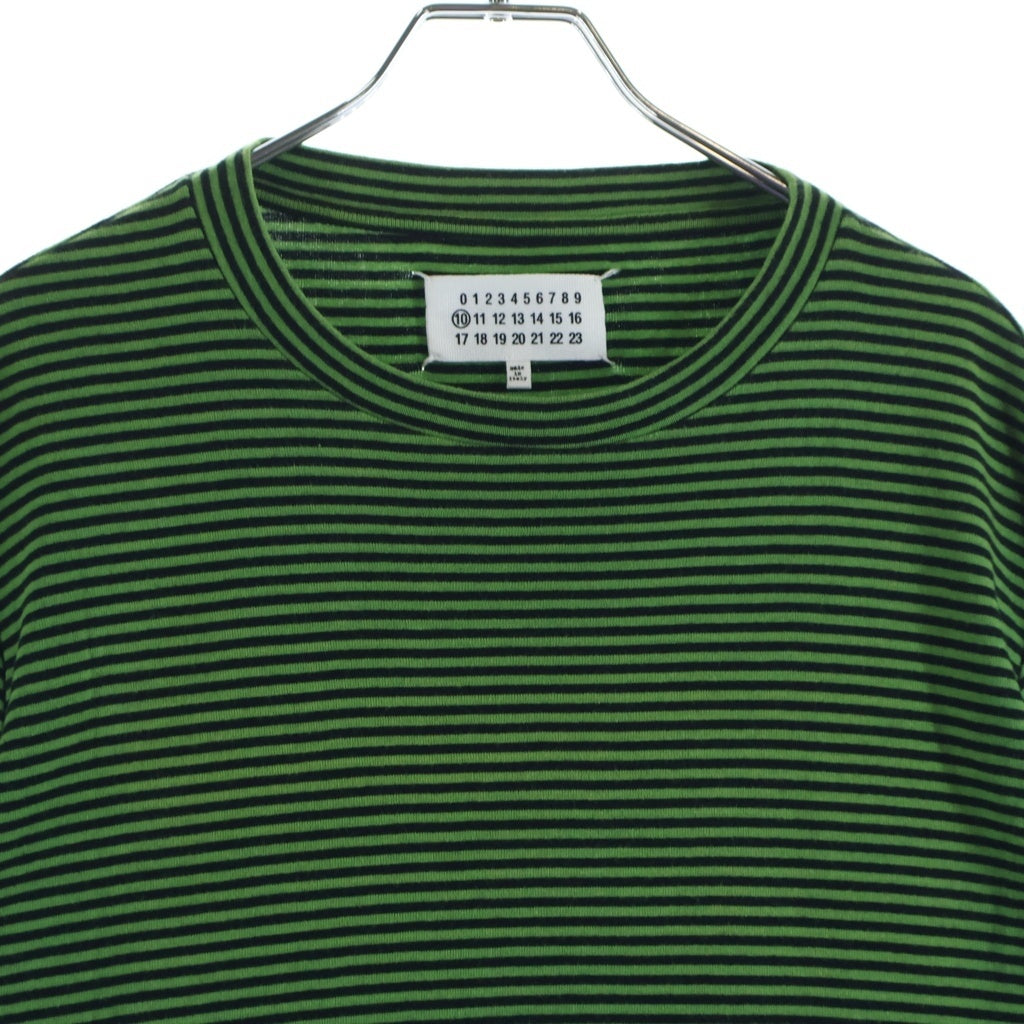 Maison Margiela(メゾンマルジェラ) 4ステッチボーダー 半袖Tシャツ カットソー グリーン