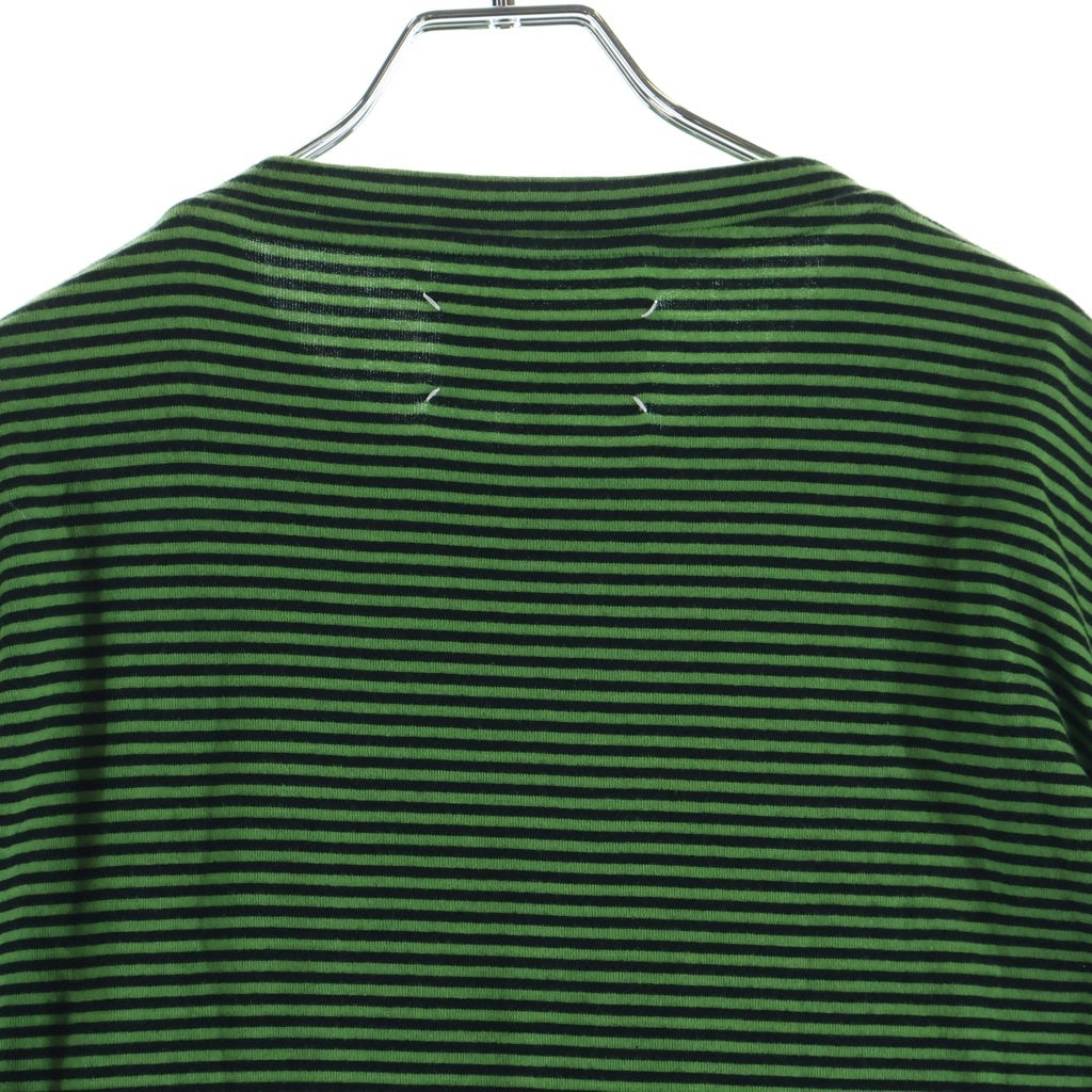 Maison Margiela(メゾンマルジェラ) 4ステッチボーダー 半袖Tシャツ カットソー グリーン