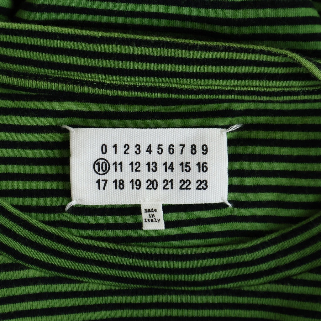 Maison Margiela(メゾンマルジェラ) 4ステッチボーダー 半袖Tシャツ カットソー グリーン