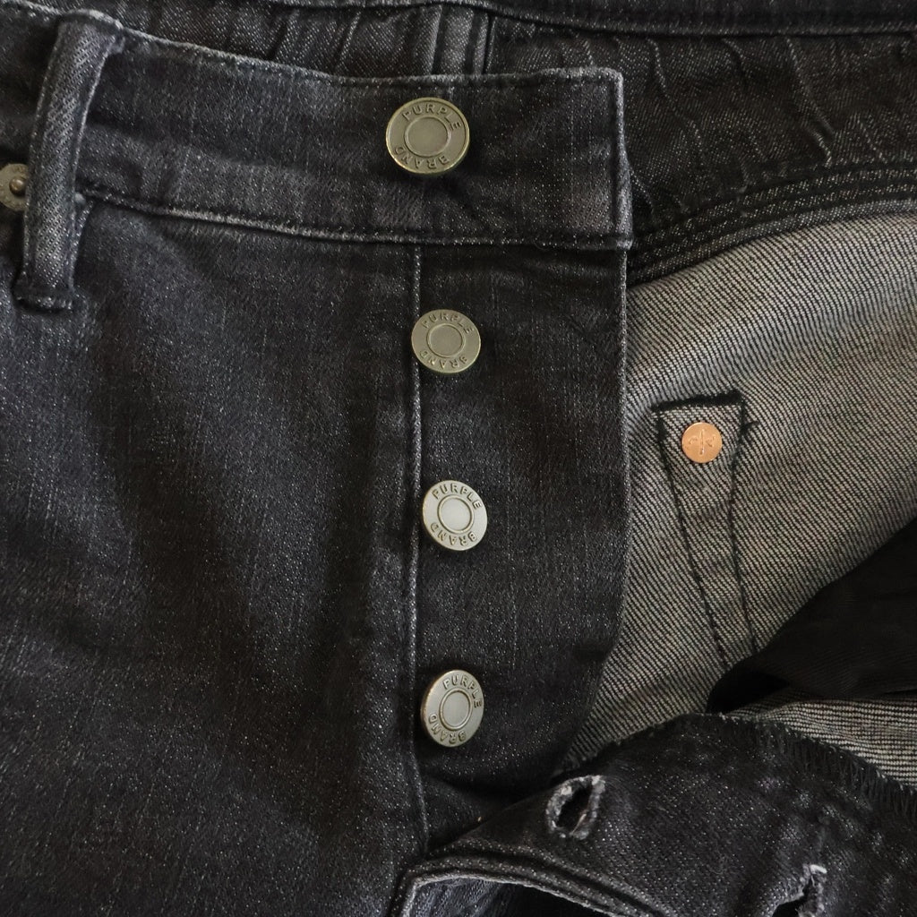 PURPLE BRAND(パープルブランド) LOW RISE SKINYY ローライズ スキニージーンズ デニムパンツ ブラック P001