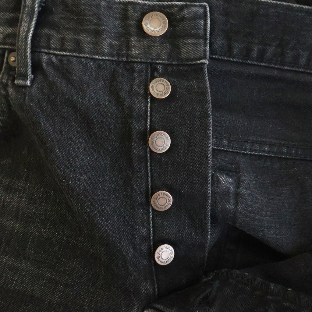 SUPREME(シュプリーム) DISTRESSED LOOSE FIT SELVEDGE JEAN ディストレスト ルーズ フィット セルビッジ デニムパンツ ブラック