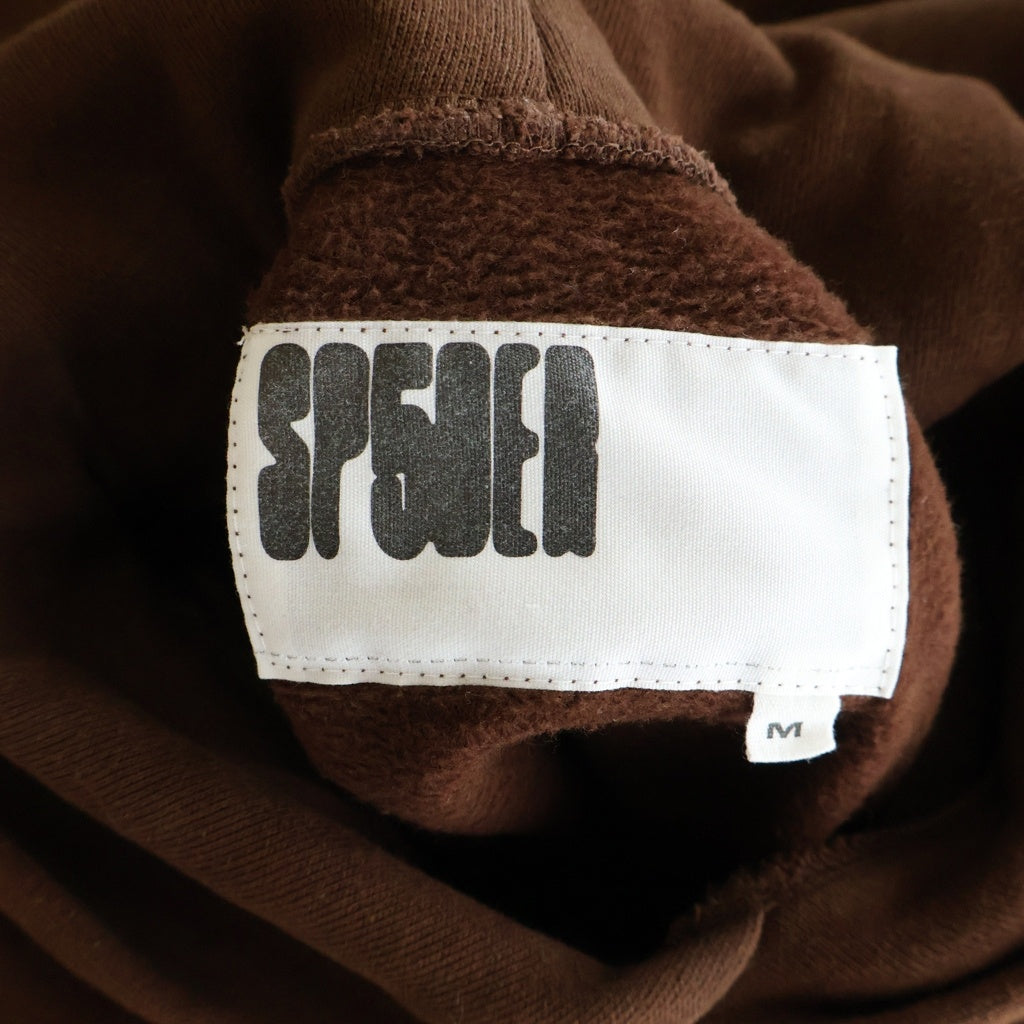 SP5DER(スパイダー) BELUGA HOODIE ベルガ フーディー スウェットパーカー ブラウン