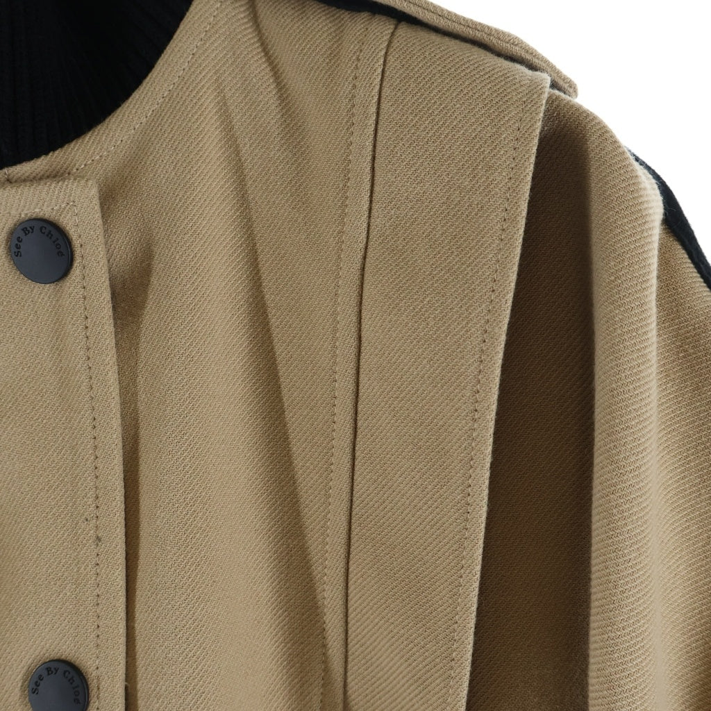 SEE BY CHLOE(シーバイクロエ) Wool Coat ウール混 ロングコート ベージュ レディース CHS20SMA0400420GML