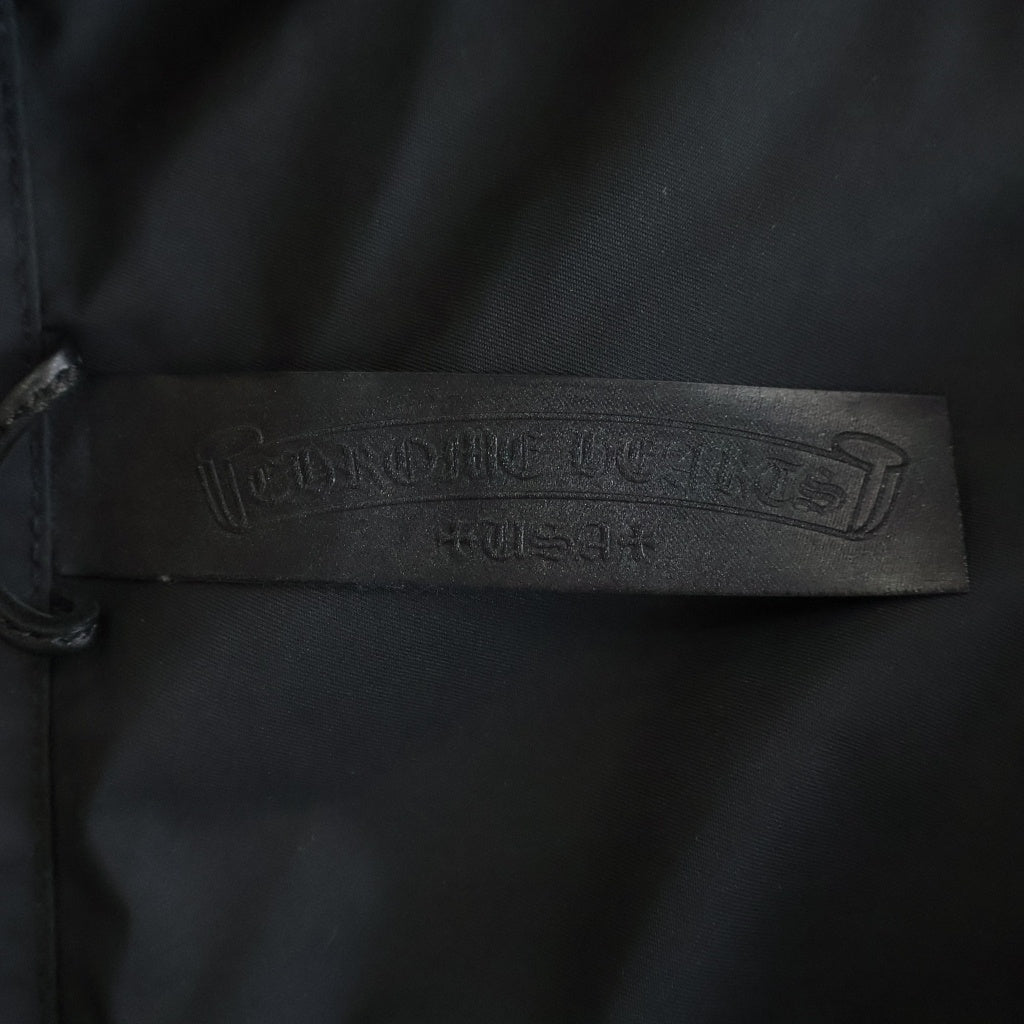 CHROME HEARTS(クロムハーツ) SEDATED カーペンターレザーポケットナイロンジップ 半袖シャツ ブラック