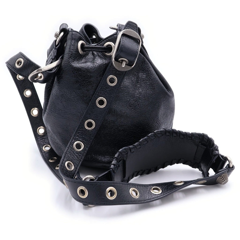 BALENCIAGA(バレンシアガ) LE CAGOLE XS 702431 ル カゴール XS バケットショルダーバッグ ブラック レディース