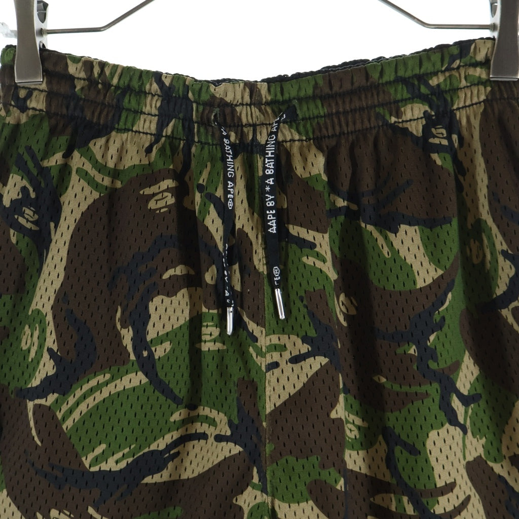 AAPE BY A BATHING APE(エーエイプバイアベイシングエイプ) ポケットプリント カモフラ メッシュハーフパンツ ショーツ AAPSPM6508XXC カモ