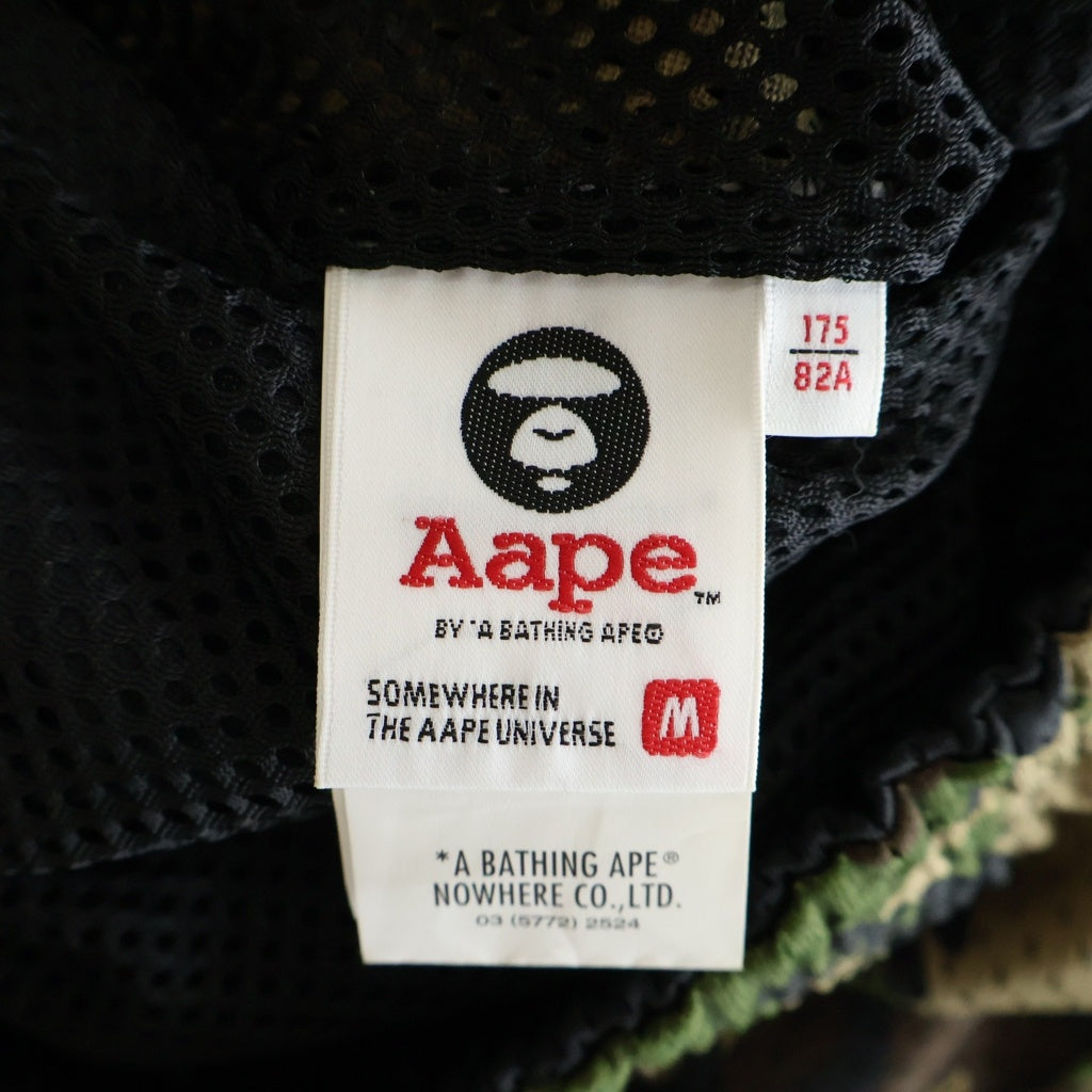 AAPE BY A BATHING APE(エーエイプバイアベイシングエイプ) ポケットプリント カモフラ メッシュハーフパンツ ショーツ AAPSPM6508XXC カモ