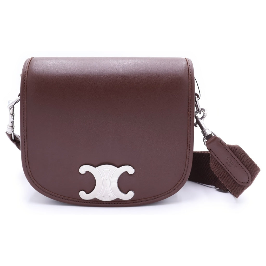 CELINE(セリーヌ) SMALL BESACE STRAP トリオンフ スモール ブザス ストラップ ショルダーバッグ ブラウン 117883GAO.18CH レディース