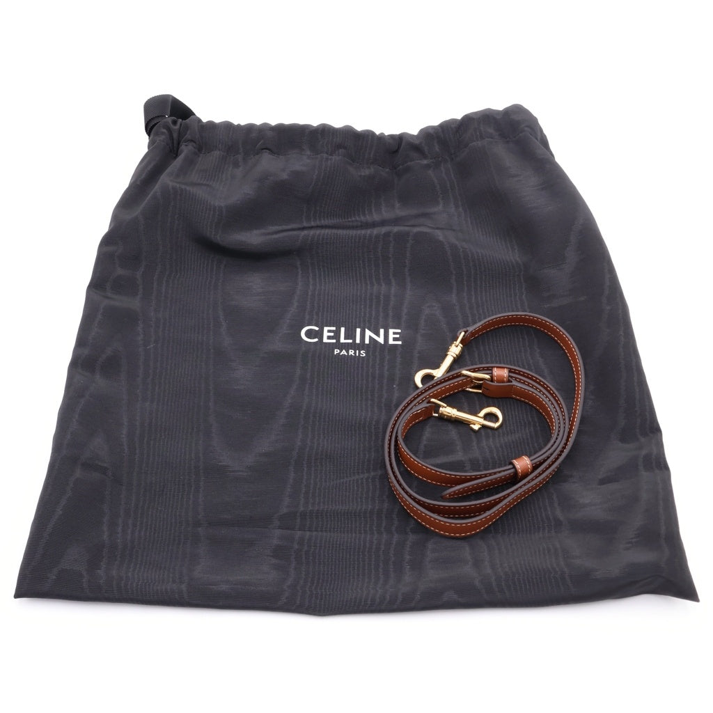CELINE(セリーヌ) トリオンフ スムースカーフスキン スモール ボストンバッグ ショルダーバッグ ブラウン 113773DU3.04LU レディース