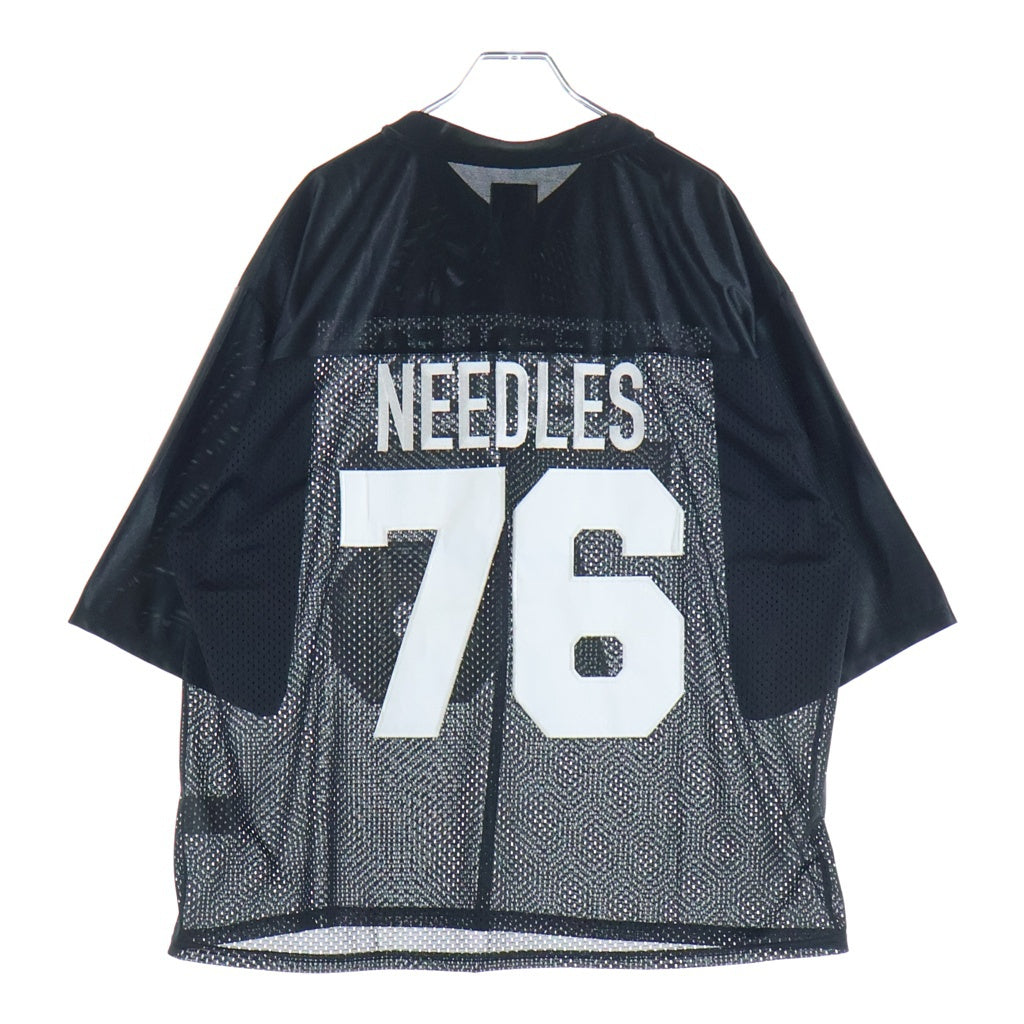 Needles(ニードルス) ×25SS BEAMS Football Tee メッシュTシャツ 半袖Tシャツ カットソー ブラック