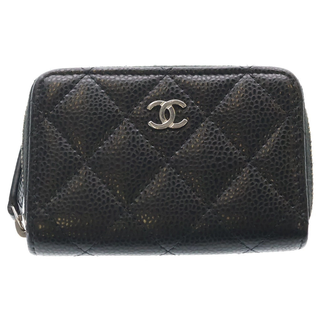 CHANEL(シャネル) ココマーク キャビアスキン クラシックジップ コインバース コインケース 財布 ブラック AP0216 レディース