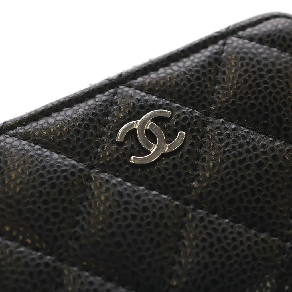 CHANEL(シャネル) ココマーク キャビアスキン クラシックジップ コインバース コインケース 財布 ブラック AP0216 レディース