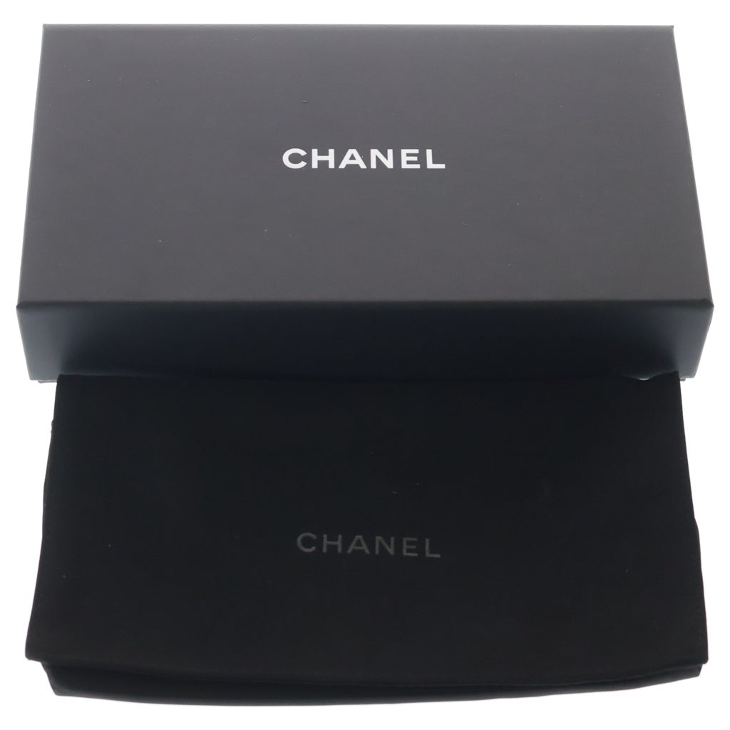 CHANEL(シャネル) ココマーク マトラッセ キャビアスキン クラシックロングフラップウォレット 財布 ブラック A80758 レディース