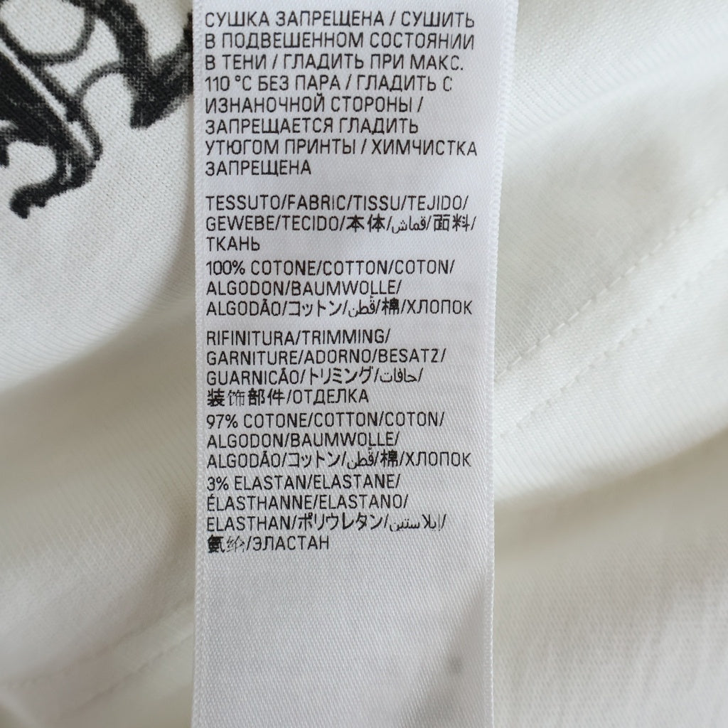 BALENCIAGA(バレンシアガ) Diy Metal T-Shirt メタルロゴ ダメージ加工半袖Tシャツ ホワイト 641675 TPVO2