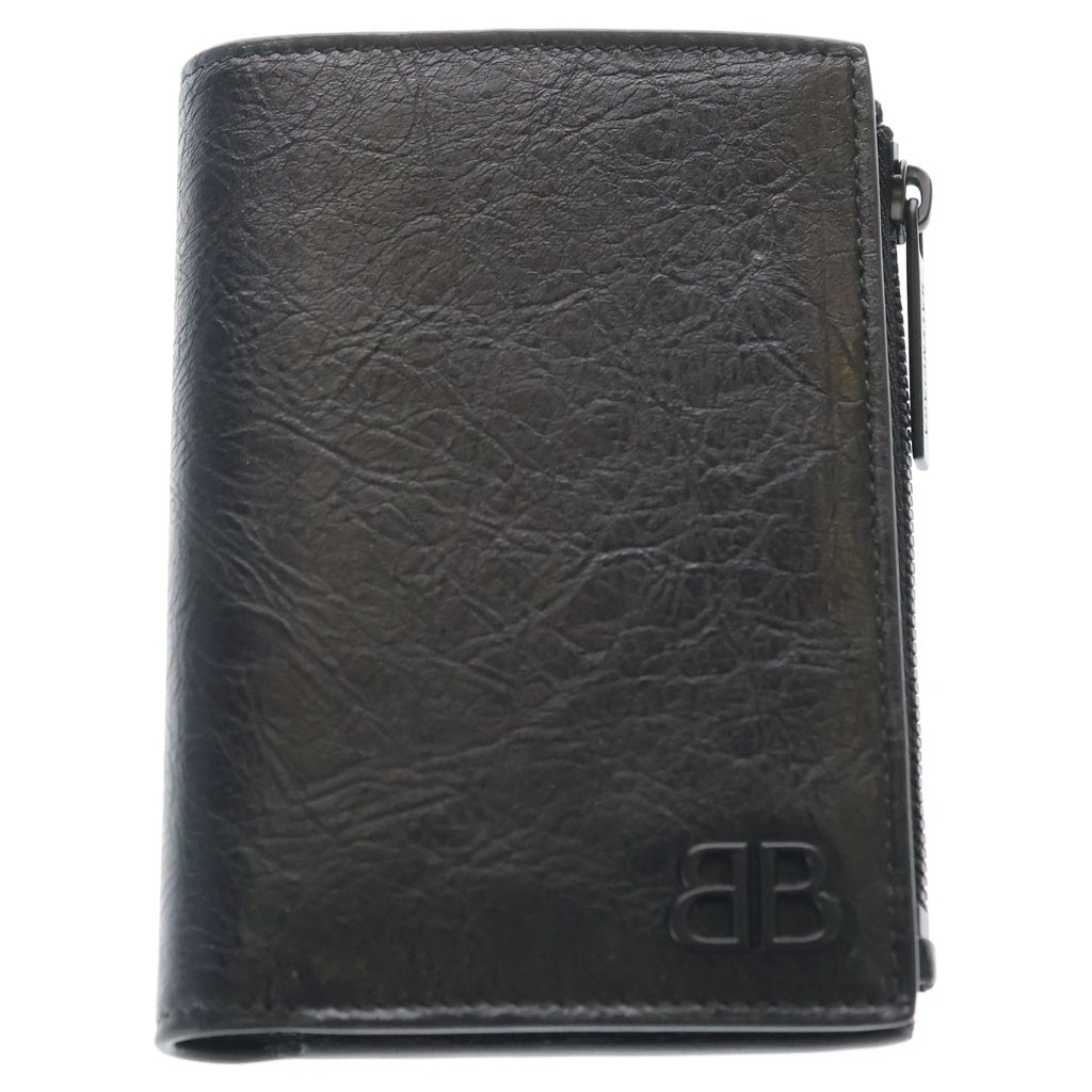 BALENCIAGA(バレンシアガ) Monaco Wallet モナコ コンパクトウォレット 2つ折り財布 ブラック 843075