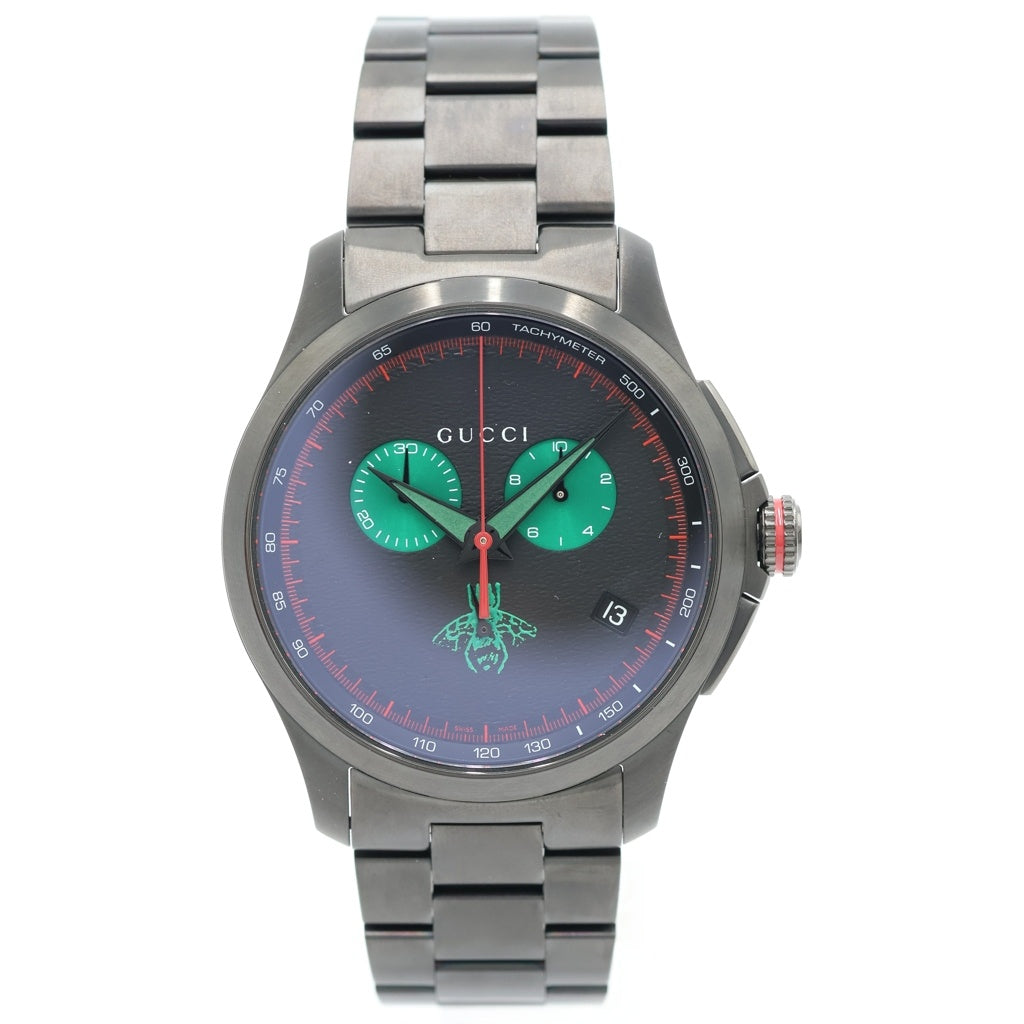 GUCCI(グッチ) G-Timeless Bee Watch Gタイムレス 黒文字盤 腕時計 ウォッチ ブラック YA126270