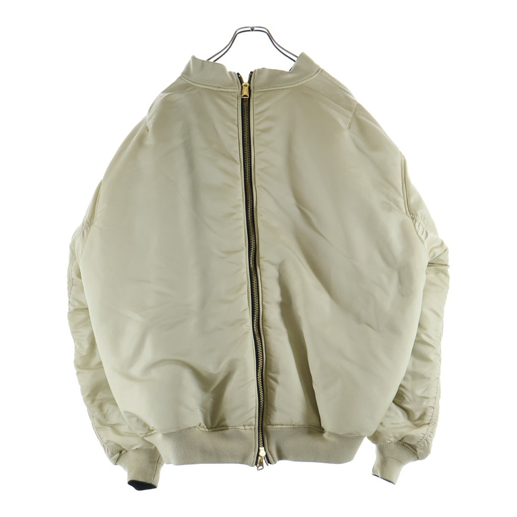 VETEMENTS(ヴェトモン) ×ALPHA Double Zip Bomber Jacket アルファ インダストリーズ ダブルジップ リバーシブルボンバージャケット ブラック/ベージュ UE63JA121B