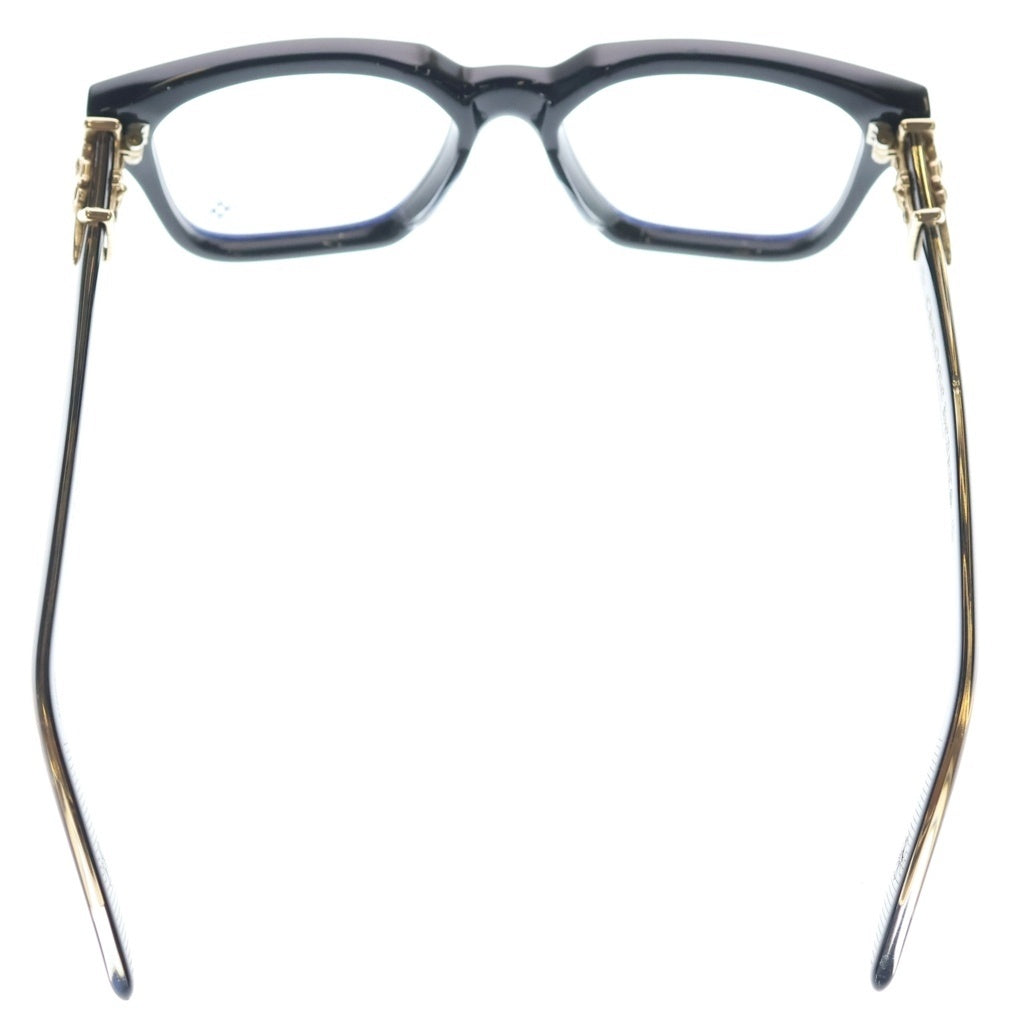 CHROME HEARTS(クロムハーツ) VAGILLIONAIRE 2 ダガーテンプル ウェリントンアイウェア 眼鏡 ブラック/ゴールド
