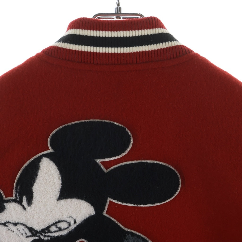 SUPREME(シュプリーム) 25AW ×Number (N)ine x Mickey Mouse Varsity Jacket ナンバーナイン ミッキーマウス ヴァーシティジャケット スタジャン レッド