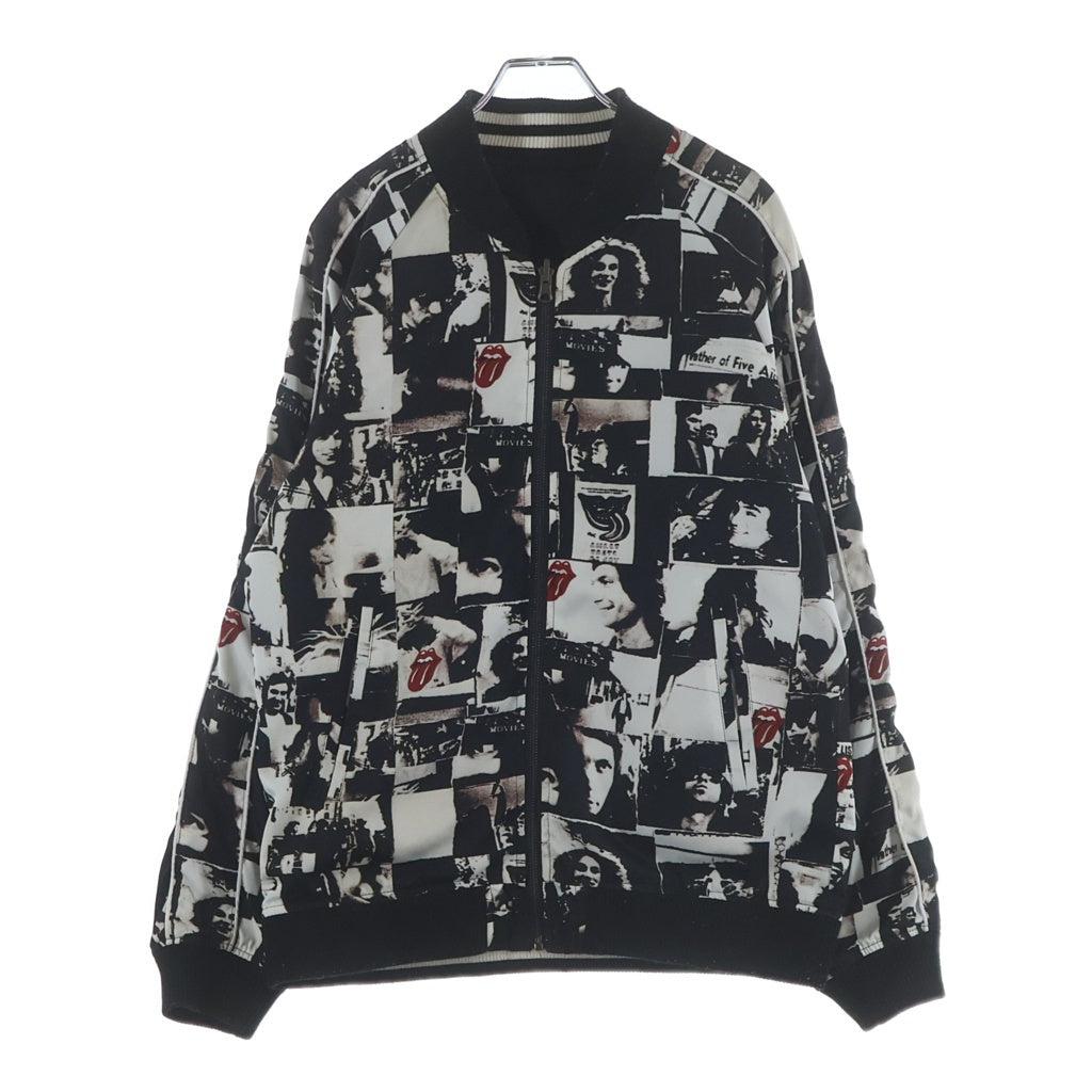 JACKROSE(ジャックローズ) ×The Rolling Stones Reversible Jacket ローリングストーンズ リバーシブルジャケット スカジャン ブラック 270707J